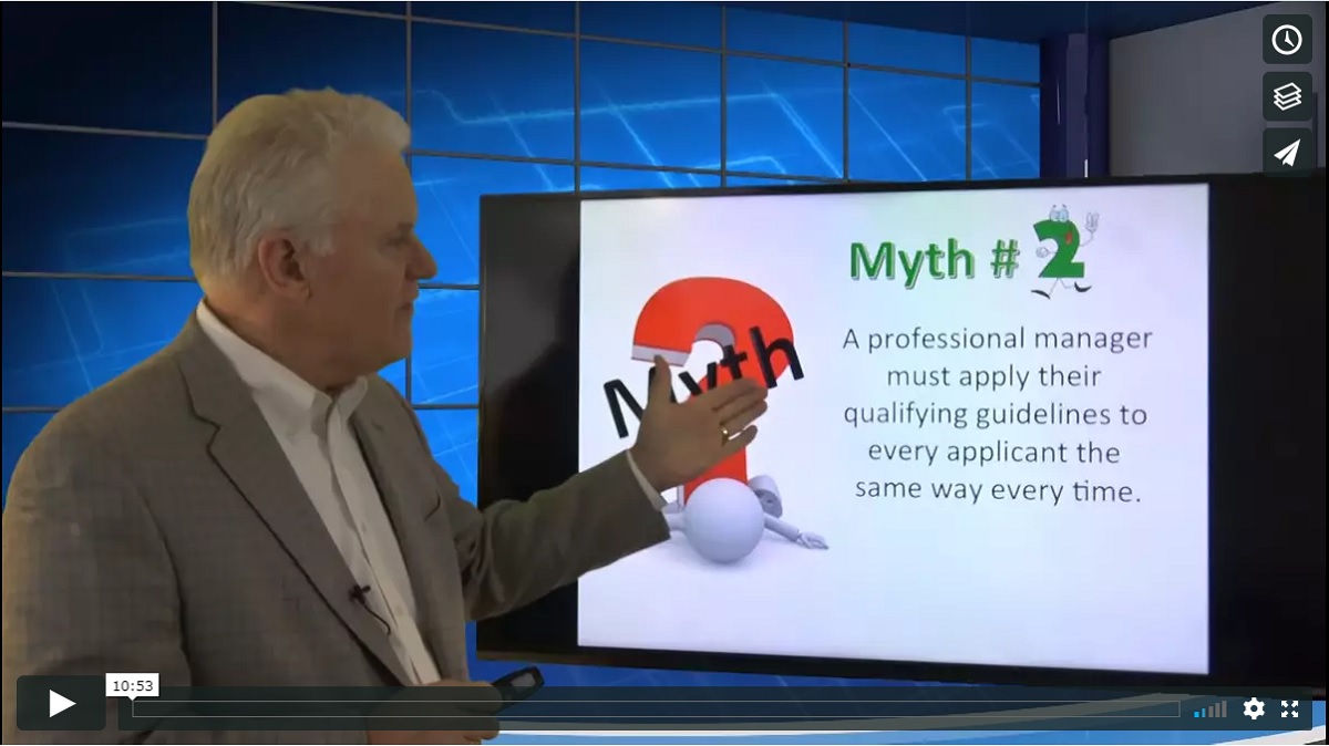 Myth 2 Qualifying Guideline Variations Training Property Managers Robert Locke MPM RPM Crown Investor Institute